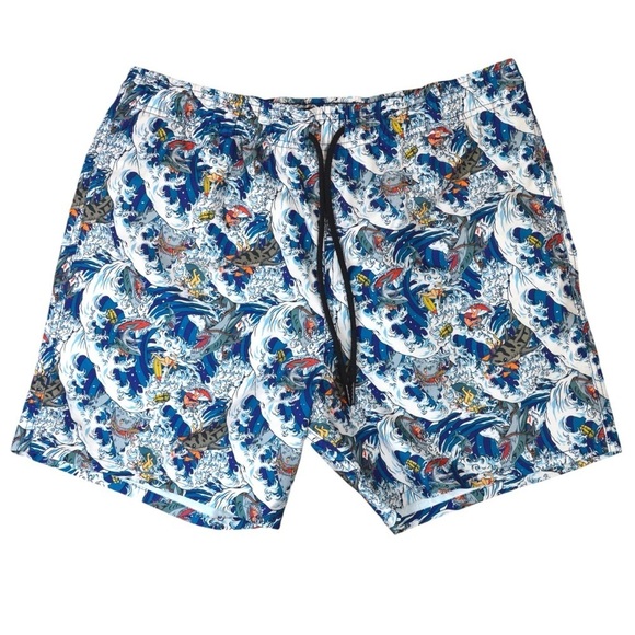 Culprit ‘Shark Attack’ Men’s Swim Trunks, Size XL